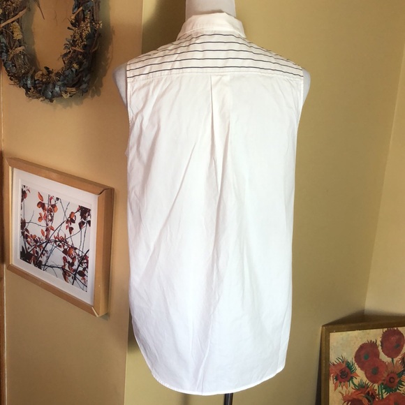 PHILLIP LIM 3:1 sz 6 Cotton Sleeveless MulitiStripe ColorBlock Buttonfront $129 - Picture 7 of 15